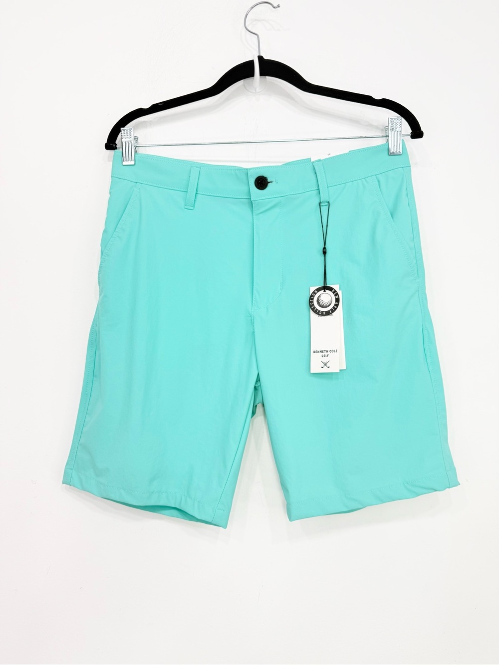 Kenneth Cole Moisture Wicking UPF 50+ Shape Retention Golf Shorts in Beach Glass